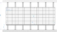72360 ALG-8x5SamTW - Распорное крепление ("пол-потолок") для установки LED-видеостены Samsung The Wall IWC в конфигурации 8х5, с декоративными панелями обрамления