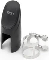 Eb clarinet ligature Rico REC1N - Nickel-plated brass Eb clarinet ligature and cap