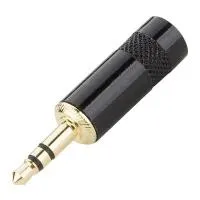 Seetronic ST231L-BG Кабельный разъём Jack стерео 3,5 мм, чёрный, позолоченные контакты