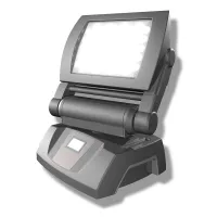 DTS DELTA B  WHITE SPOT, Black Полноцветный LED прожектор на лире, степень защиты IP-65, 40 шт 3W RGB LED, 2800 lumen,  оптика  8 гр., DMX 512, master/slave