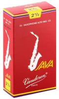 Alto saxophone reeds Vandoren Java Red Cut SR2625R - Java Filed-Red Cut alto saxophone reed with increased flexibility and strong tone core with strength 2.5. Price per pack of 10 pieces