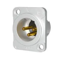 Seetronic MJ3F2C-G- Панельный разъем XLR 3-pin (вилка) с фланцем типа D, под пайку