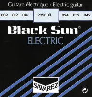 2250XL Black Sun Комплект струн для электрогитары, никелированные, Extra Light, 9-42, Savarez