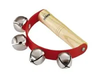 Nino percussion nino962  бубенцы ручные стальные, деревянная ручка