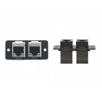 Модули-вставки Kramer Electronics [W4545(G)] с 2 проходными разъемами RJ-45. Цвет серый.