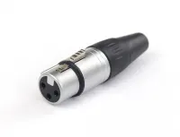 AuraSonics X3F-G кабельный разъем 3-контактный XLR female, позолоченные контакты, хром