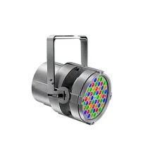 DTS TITAN SOLO RGBA • SPOT • INDOOR IP20 Светодиодный прожектор на лире 4500 Lux / 2 m, RGBA LED технология, степень защиты IP-20, 54 x 1W P4 LEDs (12 x Red, 15 x Green, 15 x Blue, 12 x Amber)<br>, линза  SPOT, DMX - до 9 каналов, 6,4 кг, 65 Вт