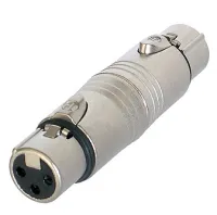 Neutrik NA3FF-B адаптер-переходник, XLR 3 Female «мама» <-> XLR 3 Female «мама», черненый корпус