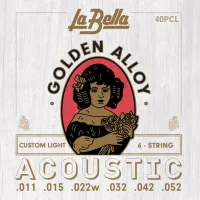 40PCL Комплект струн для акустической гитары 11-52 La Bella