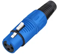 Taverlab C1038F - Разъём 3PIN XLR мама, пластик, синий