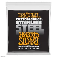 ERNIE BALL 2247 Stainless Steel Slinky Hybrid 9-46 - Струны для электрогитары