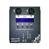 STAGE4 AGate 1-2 WE Конвертер сигнала ArtNet→DMX и декодер DMX→RGB-лента (2x170 пикс.) / Стена или струбцина / 2 потока (выбор 1-16) / Art-Net I, II, III / 100 Мбит\с / PowerCon и POE / 0,55 кг