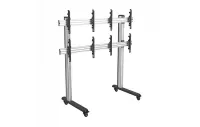 Мобильная стойка Wize Pro [VWM2X2-55] для видеостены 2х2 из дисплеев 45"-55", нагрузка до 50 кг на один дисплей, max VESA 600x400, кабельный канал (2 места)