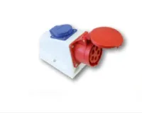 PCE Розетка настенная комбинированная 16А/400V/3P+N+E/IP44+1GS 9215-6