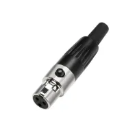 Adam hall 7919 - разъем mini xlr, female, 3-pole, черный