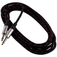 Rockcable rcl 30209 tc c/ black  инструментальный кабель, джек-джек, 9 метров, в оплётке