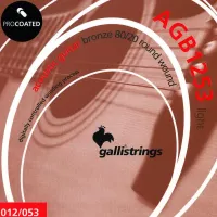GALLI STRINGS AGB1253 - струны для акустической гитары, натяжение Light, 12-53