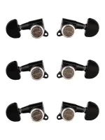 SG381-MGT-20-B-L3+R3 Колки для гитары 3+3, локовые, черные, Gotoh