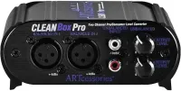 ART CleanBox Pro - Конвертор аналогового сигнала балансный/небалансный, диапазон частот 20-20000 Гц, 2 XLR балансных входа/выхода, 2 RCA стерео небалансных входа/выхода, 2x 1/4" TS небалансных выхода, S/N >90 дБ, THD 0.01%, в комплекте внешний БП