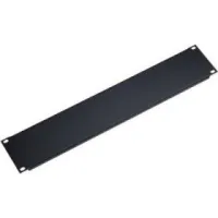 KandM 49411-000-55 рэковая бланк-панель с фланцами, высота 1 RU, сталь 1,5 мм толщиной, чёрная