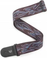 PLANET WAVES P20W1400 2' Gtr Stp, Flm Pnstp- Blk/Blu тканевый ремень с рисунком 'пламя'