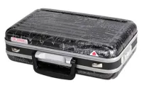 Clarinet case GLCASE GLC-CL (J01) - ABS hard case for clarinet with a dark gray music print