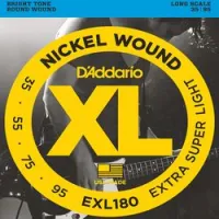 D`addario exl-180  струны для бас-гитары nickel wound 35-95, extra super light