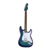 Mooer msc20 pro ocean blue  электрогитара с чехлом, форма стратокастер, hss, цвет синий