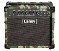 LANEY LX20RCAMO Гитарный комбо 15 Вт, динамик 8" , 2 канала с 3-х полосн. экв. и дисторшн, пружинный ревербератор, CD вход, вес 10 кг, защитная окраска