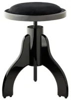 Stagg PS35 BK P V/BK стул для пианино, цвет-черный полированный, верх - черн. барх.