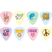 RPPLH PEACEandLOVE Упаковка медиаторов, 12 штук, с рисунком, толстые, D'Andrea