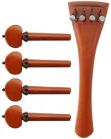 Cello accessory set Acura Meister Preciso CS-OSRL752 - Preciso grade 4/4 cello accessory set of boxwood with ebony trim. Hill pegs and tailpiece of round design