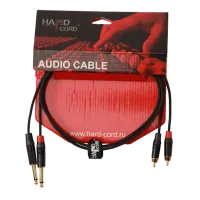 HardCord AMS-15 аудио кабель 2*Jack mono 6,3mm - 2*RCA 1,5m