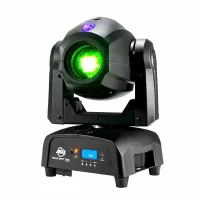 ADJ Focus Spot TWO светодиодный прожектор полного движения. 1 светодиод x 75W холодный белый (8000˚K) + 3W ультрафиолетовый светодиод. Моторизованный фокус.Ручной зум 15-20°.3 режима работы: звуковая активация, режим шоу и DMX управление.4 шоу-программы.1