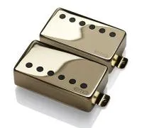 JH 'Het' Set Brushed Gold- комплект активных звукоснимателей James Hetfield, цвет матовый золотой, в комплекте 4 потенциометра и коммутация, EMG