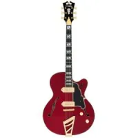 D'angelico excel 59 tc  полуакустическая гитара с кейсом, p-90, t-o-m, цвет вишневый