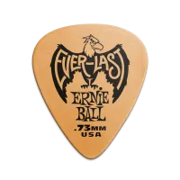 Ernie Ball 9190 делриновый нескользящий медиатор Everlast, 0,73 мм, оранжевый, упаковка 12 шт.