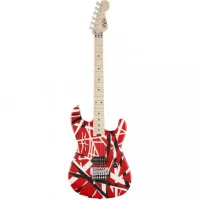 EVH STRIPE SERIES RED WITH BLACK and WHITE STRIPES электрогитара, цвет красный с чёрно-белыми полосами
