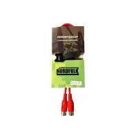 Nordfolk midi/ 0,5m rd  кабель midi, литые разъемы, кабель 5 мм, красный , 0,5 метра