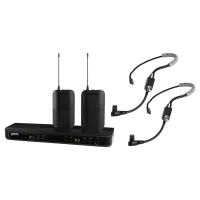 Shure BLX188E/SM35 H10E двухканальная радиосистема с головными микрофонами: два SM35, 542-572 МГц, встроенные антенны. Черный