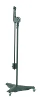 K&M 21430-500-55  микрофонная стойка оверхедная "журавль", на колёсах, чёрная, 1340-2210 мм