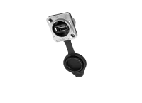 Seetronic MAUSB-W-B- Панельный разъем USB, тип A (розетка) – клеммный блок, с фланцем типа D, черный