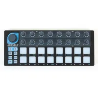 Arturia BeatStep Black Edition - USB MIDI контроллер, позволяет запускать клипы в Ableton Live, а также проигрывать ударные в BFD и EZDrummer, 16-шаговый аналоговый секвенсор, 16 пэдов, 16 энкодеров, CV выходы, USB In/Out, MIDI Out, совместимость с iPad,