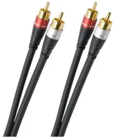 2RCA-2RCA (black) 1,5 метра кабель (черный) GS-PRO