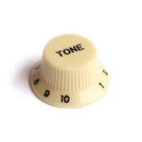 KB001-T-VCR ручка потенциометра "Strat", надпись "TONE", цвет винтажный кремовый, Donlis