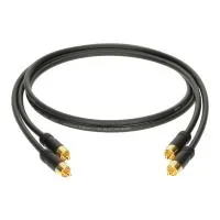 KLOTZ AL-RR0090 аудиокабель, металлические разъемы 2RCAx2RCA с позолоченными контактами, чёрный, 90 см