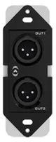unXP2O / Планка выходов для настенной панели, 2 XLR-M (с 3-gang панелью Decora / ATTERO TECH