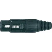 PROEL XLR3FVBK Разъем "XLR - мама", 3-х пиновый, никелированные контакты.