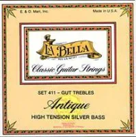LA BELLA 411 Anique - струны - нат. жилка, обмотка серебро, натяж - 41,8 кг