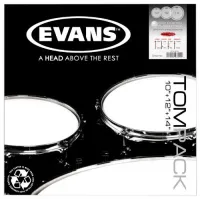 EVANS ETP-EC2SCTD-F-набор пластиков 10",12",14" Edge Control Coated, двойные, c прозрач. напылением